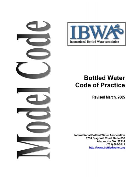 bottled drinking water chemical testing standards|bottled water code of practice.